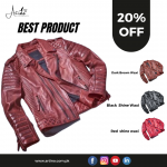 Women D Waxy Leather Jacket lambskin